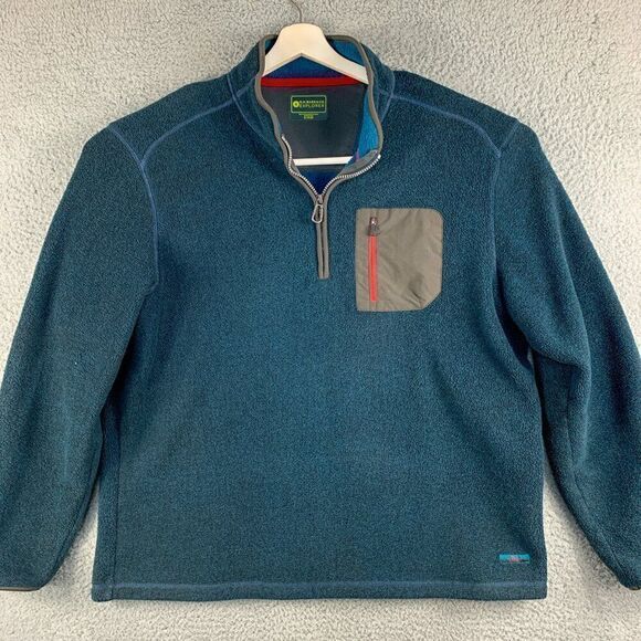 Bass Explorer Fleece Jacket‎ Mens Extra Large Blue Outdoor Camping Hiking Casual - Picture 1 of 12